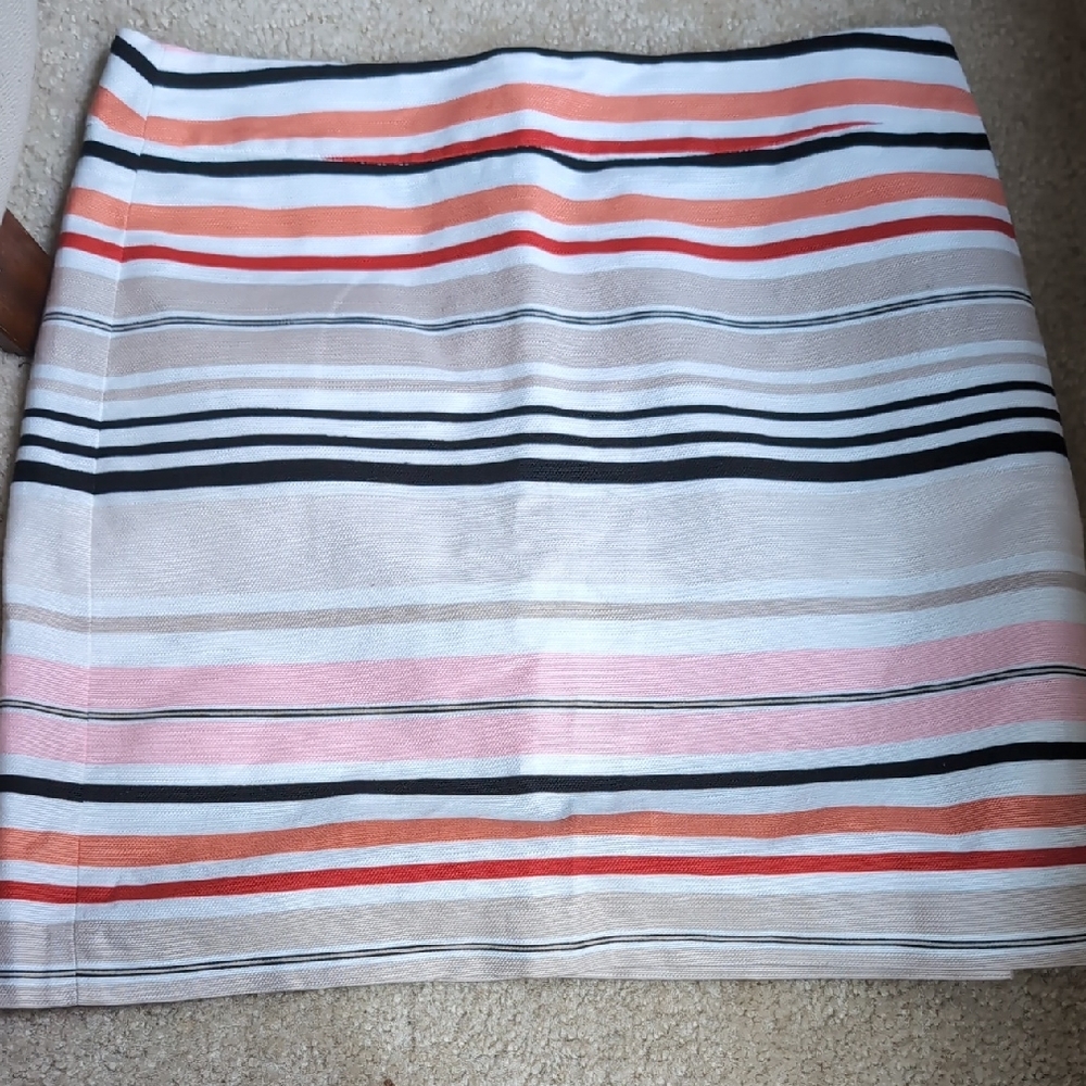LOFT Vibrant Striped Mini Skirt